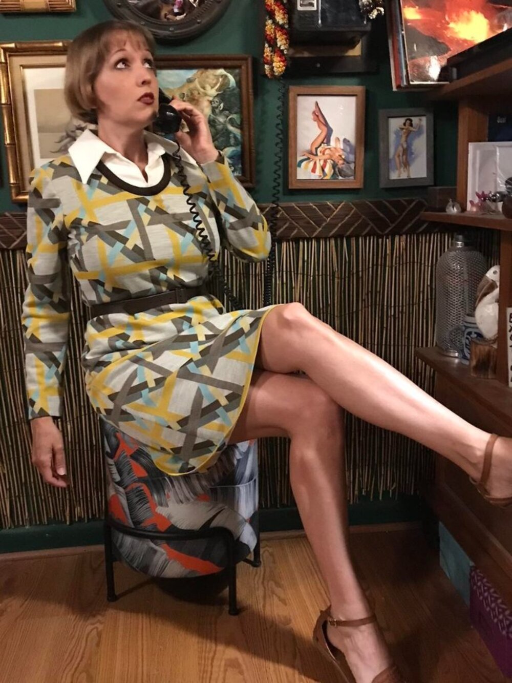 Geometric 70s dress